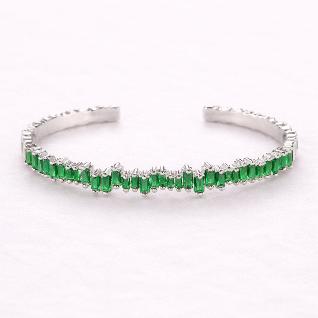 Marlena | Smaragd Armband met Filigraan Glans