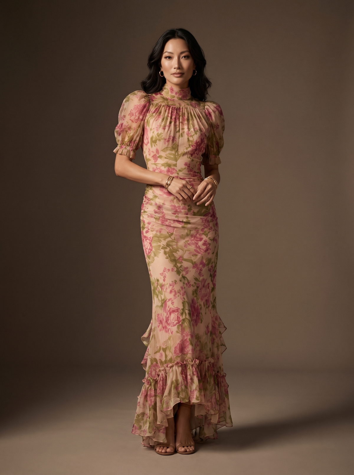 Rosalinda rose-printed dress — EMMA, gala studio